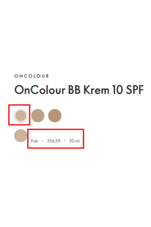 Oncolour Bb Krem 10 Spf Fair 35639