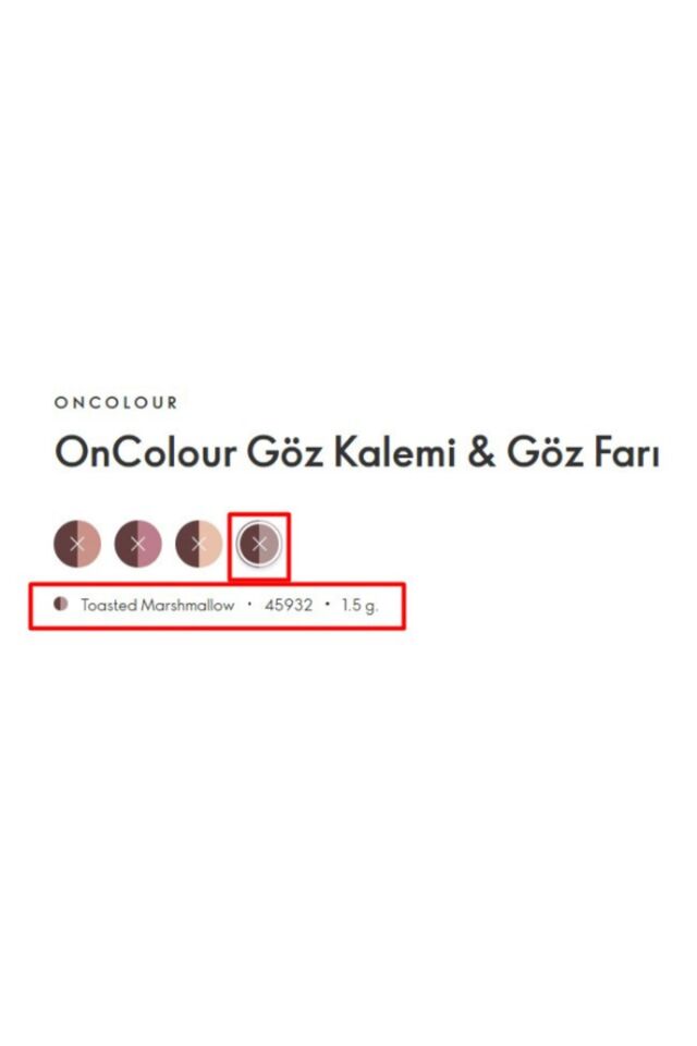 Oncolour Göz Kalemi & Göz Farı Toasted Marshmallow 45932