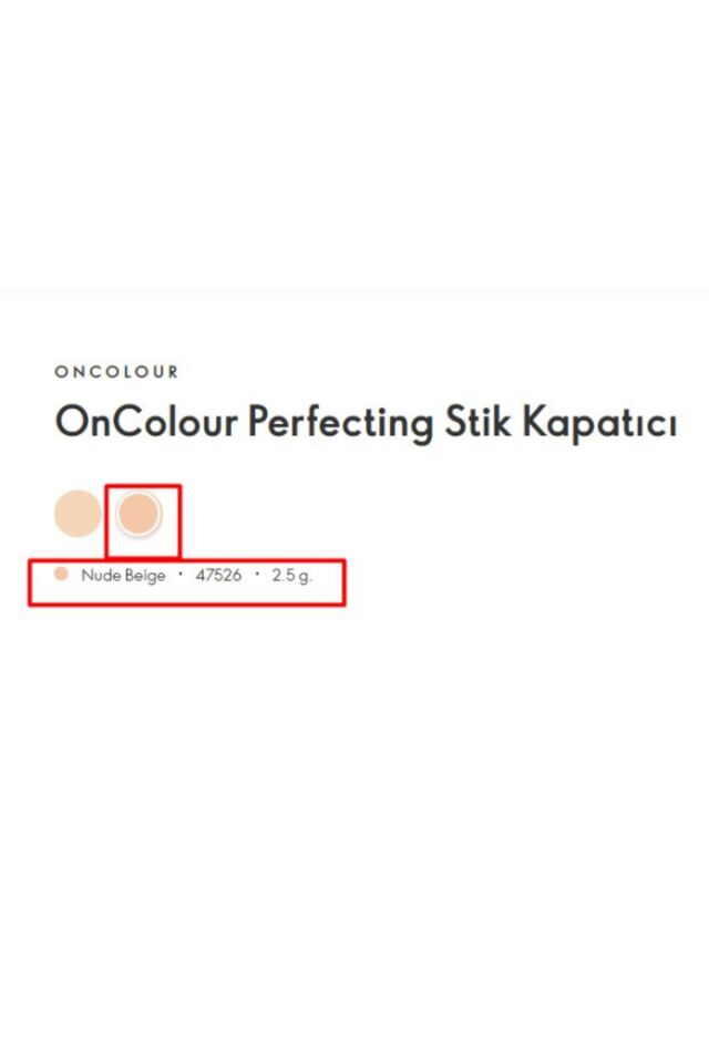 Oncolour Perfecting Stik Kapatıcı - Nude Beige 47526