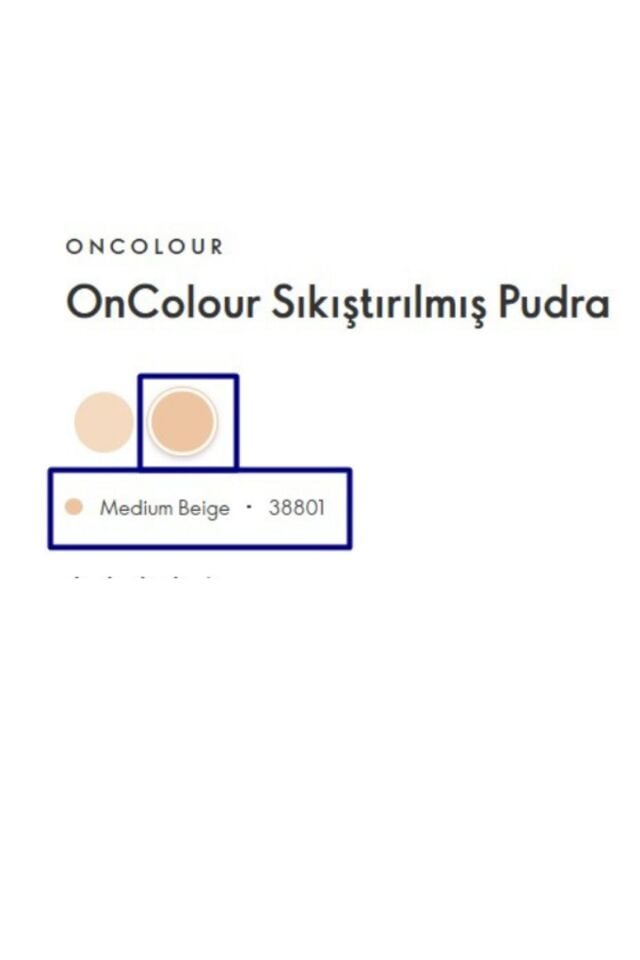 Oncolour Pürüzsüz Ve Kremsi Doku Sunan Sıkıştırılmış Pudra - Medium Beige 38801