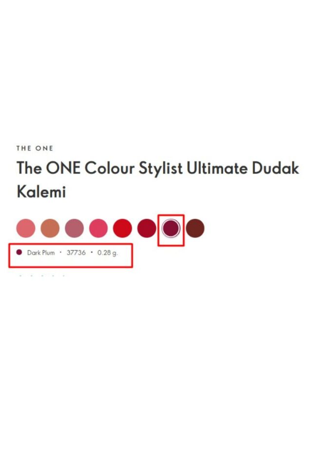 The One Colour Stylist Ultimate Dudak Kalemi Dark Plum 37736