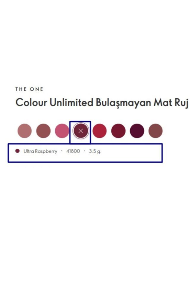 The One Colour Unlimited Bulaşmayan Mat Ruj - Ultra Raspberry - 41800