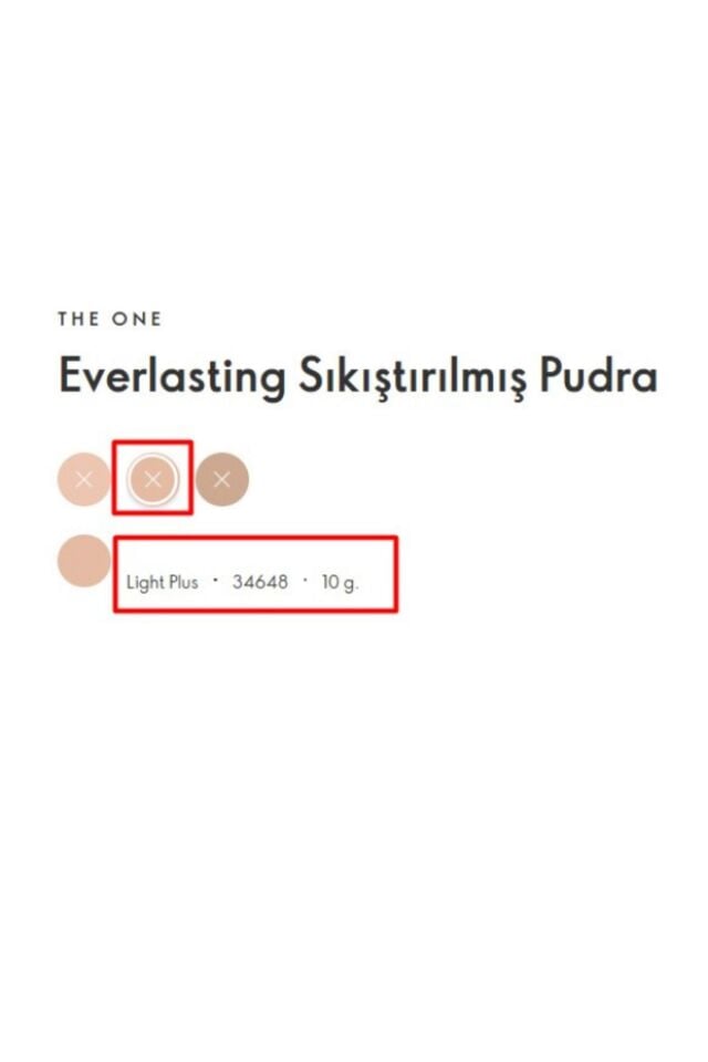 The One Everlasting Sıkıştırılmış Pudra - Light Plus 34648