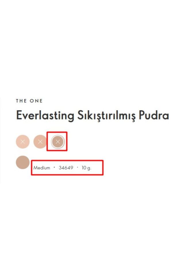 The One Everlasting Sıkıştırılmış Pudra - Medium 34649