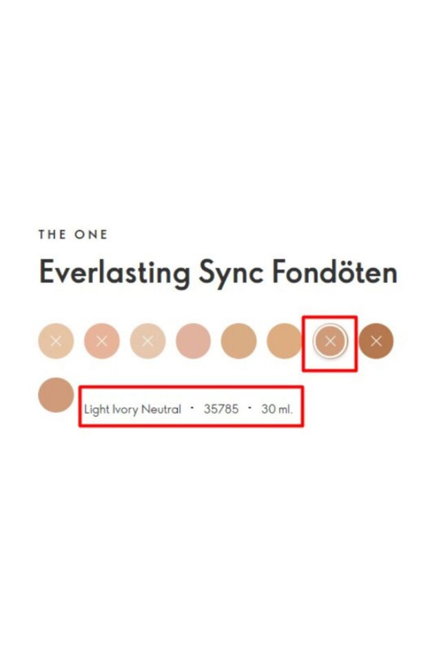 The One Everlasting Sync Fondöten - Light Ivory Neutral - 35785