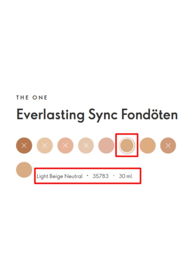 The One Everlasting Sync Fondöten Light Beige Neutral (%100 ORJİNAL,BARKODLU URUN) 35783