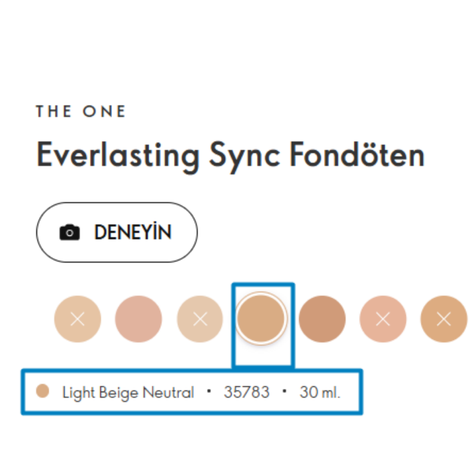 The One Everlasting Sync Fondöten Light Beige Neutral  35783