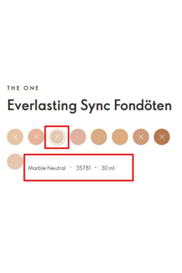 The One Everlasting Sync Fondöten Marble Neutral 35781