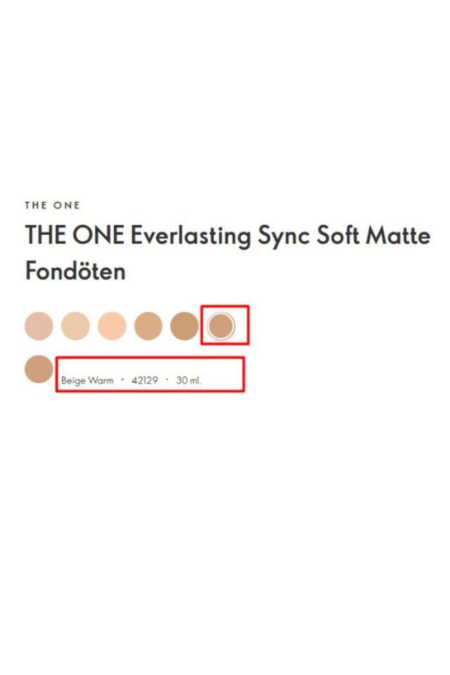 The One Everlasting Sync Soft Matte Fondöten (BEİGE WARM) 42129