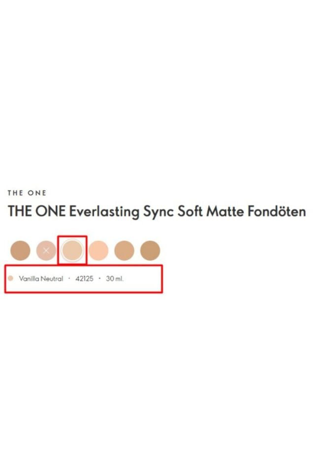 The One Everlasting Sync Soft Matte Fondöten 42125
