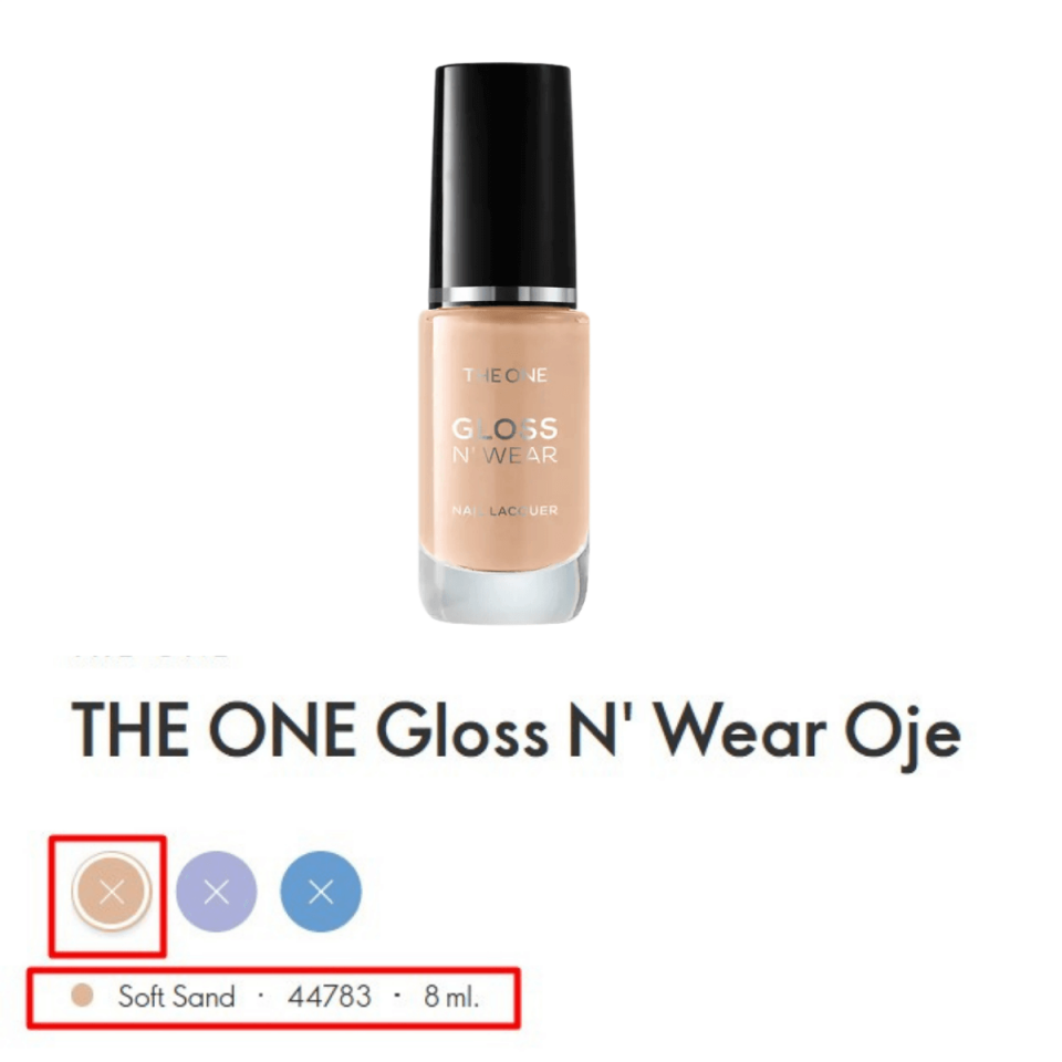 THE ONE Gloss N' Wear Oje Soft Sand 44783