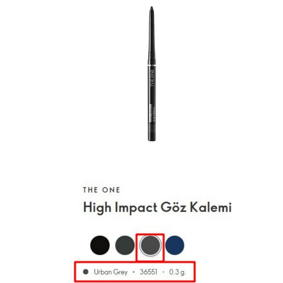 The One High Impact Göz Kalemi - Urban Grey 36551