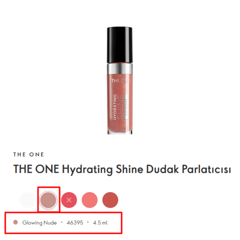 The One Hydrating Shine Dudak Parlatıcısı -glowing Nude 46395