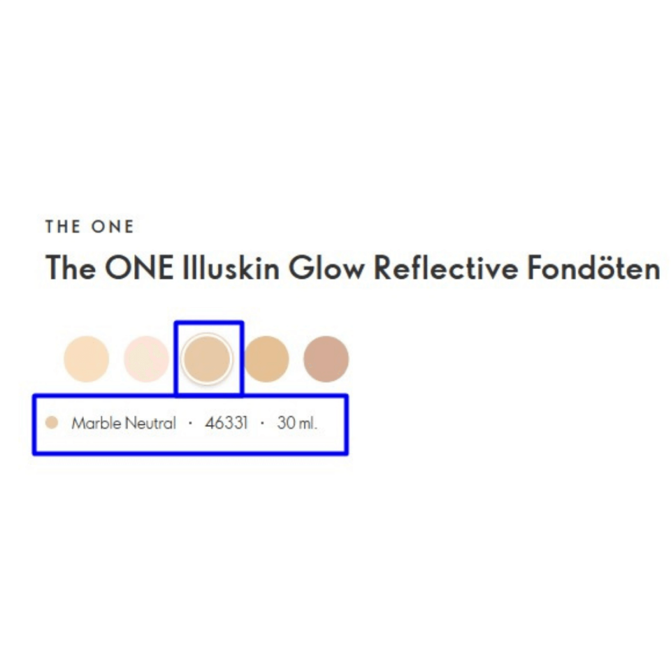 The ONE Illuskin Glow Reflective Fondöten - Marble Neutral 46331