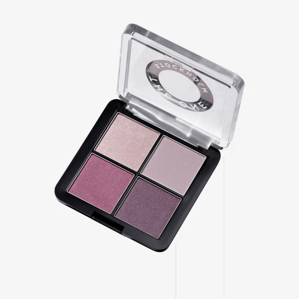 The One Make-up Pro Hem Mat Hem Işıltılı Görünüm Sunan Dörtlü Göz Farı - Rosy Plum 44813