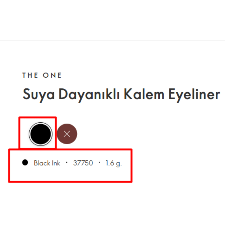 The One Suya Dayanıklı Kalem Eyeliner 37750