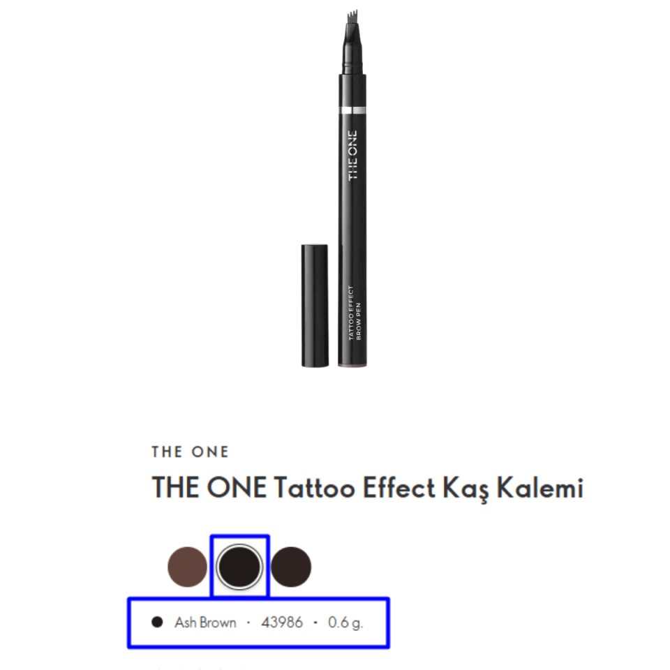 The One Tattoo Effect Kaş Kalemi - Ash Brown 43986