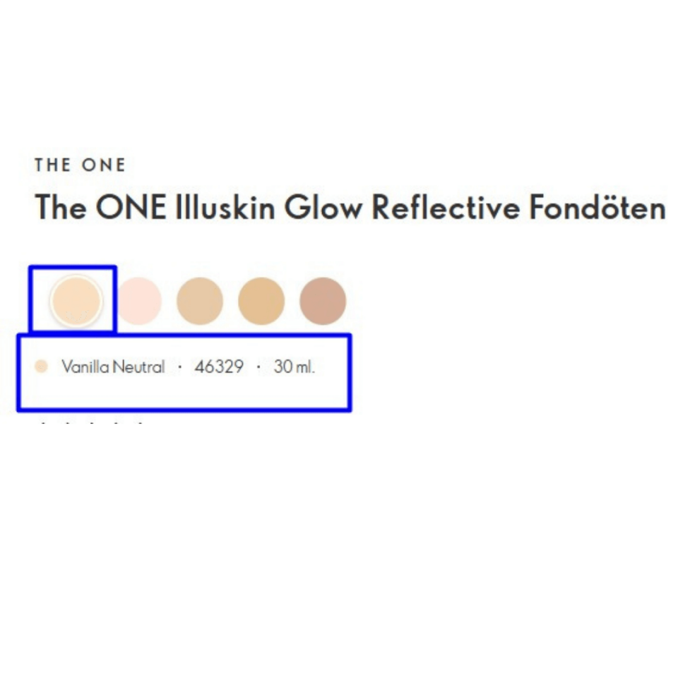 The One Illuskin Glow Reflective Fondöten Vanilla Neutral 46329
