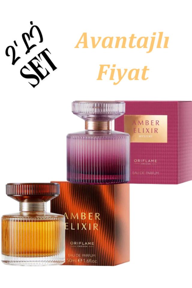 Amber Elixir&Mystery EdP 50 ml Kadın Parfümü 2 Li Set 35681