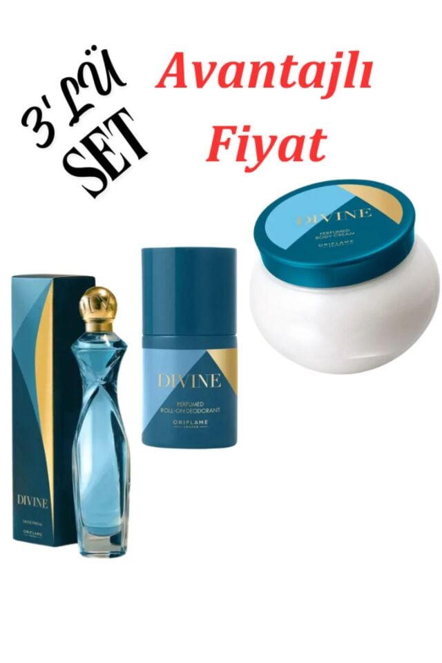 Divine Edp 50 ml Parfüm Set (Parfüm-Kremve Rool-on)