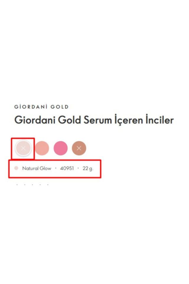 Giordani Gold Serum İçeren İnciler / Natural Glow /40951