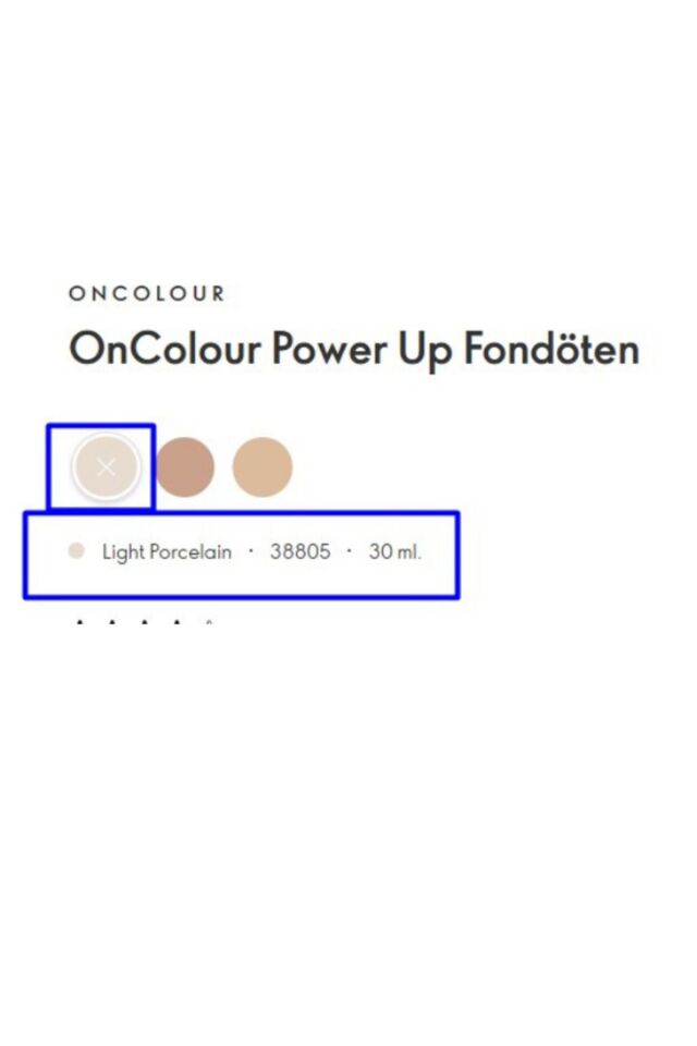 Oncolour Power Up Fondöten Light Porcelain 38805